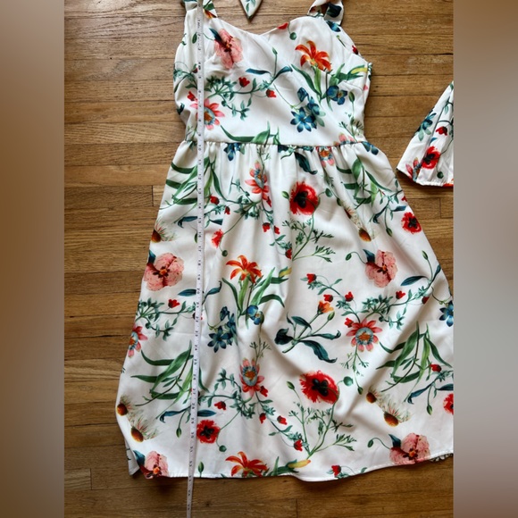 Floral Mommy & Me Dresses Chiffon Sleeveless Matching 3 Dresses - Picture 5 of 14